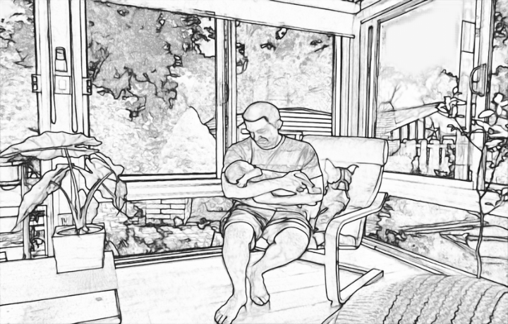 children digital colouring book from photo