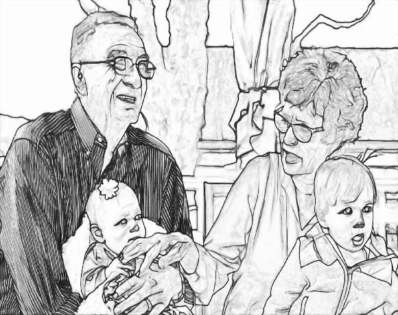 personal colouring books for grandchildren