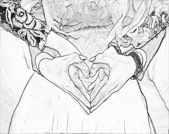 romantic anniversary wedding gift personalised colouring sheet
