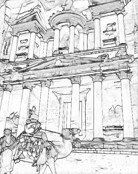 make colouring sheets from holiday pictures