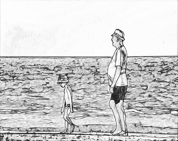 create colouring books from holiday photos